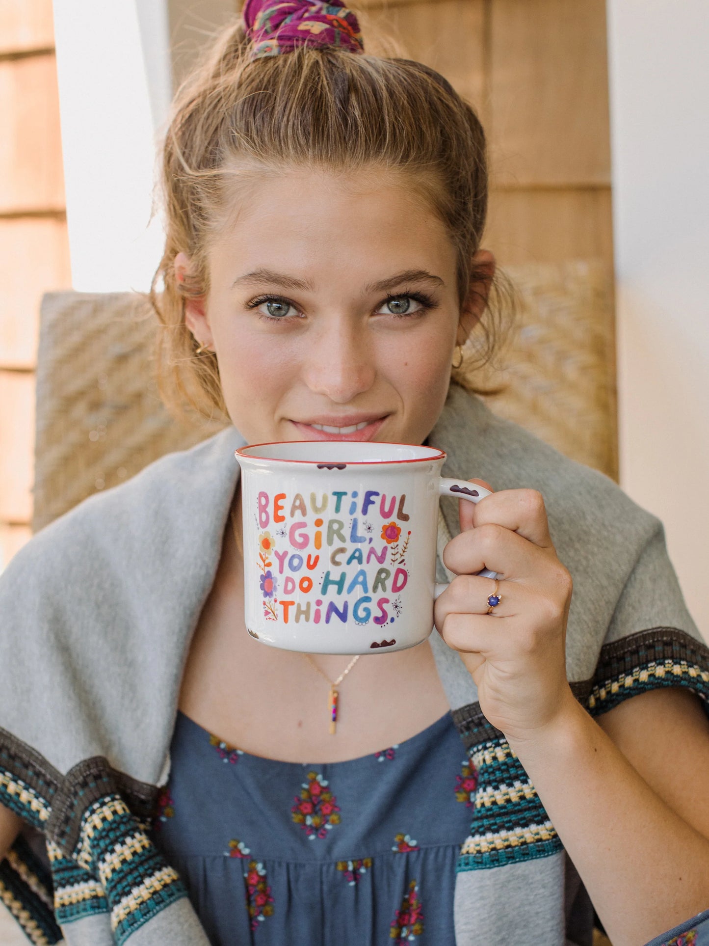 Camp Coffee Mug - Beautiful Girl You Can Do Hard Things